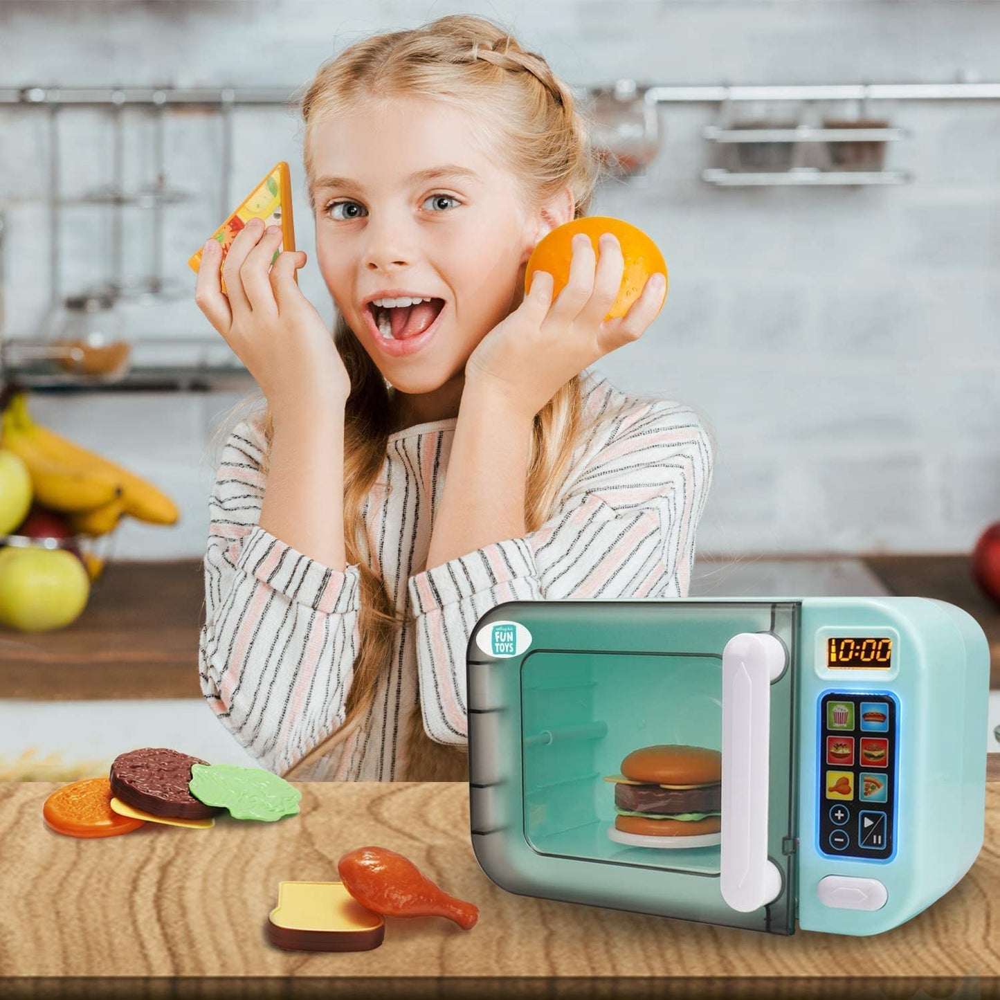 Nothing But Fun Toys My First Microwave Lights & Sounds Playset Designed for Children Ages 3+ Years,Multi