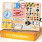 25 in 1 Busy Board with 13 LED Light Switches and 12 Activity  Montessori Toys for 1 2 3 Years Old  Wooden Sensory Board  Toddlers Travel Toys for 1+ Year Old Boy & Girl Birthday Gift(Extra-Large)
