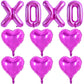 TONIFUL 16 Inch Valentines Day Letter Balloons Banner Foil Valentines Day Decoration Heart Balloons for Valentines Day Wedding 