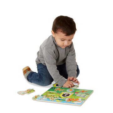 Melissa & Doug Pets Wooden Peg Puzzle (8 Pcs)