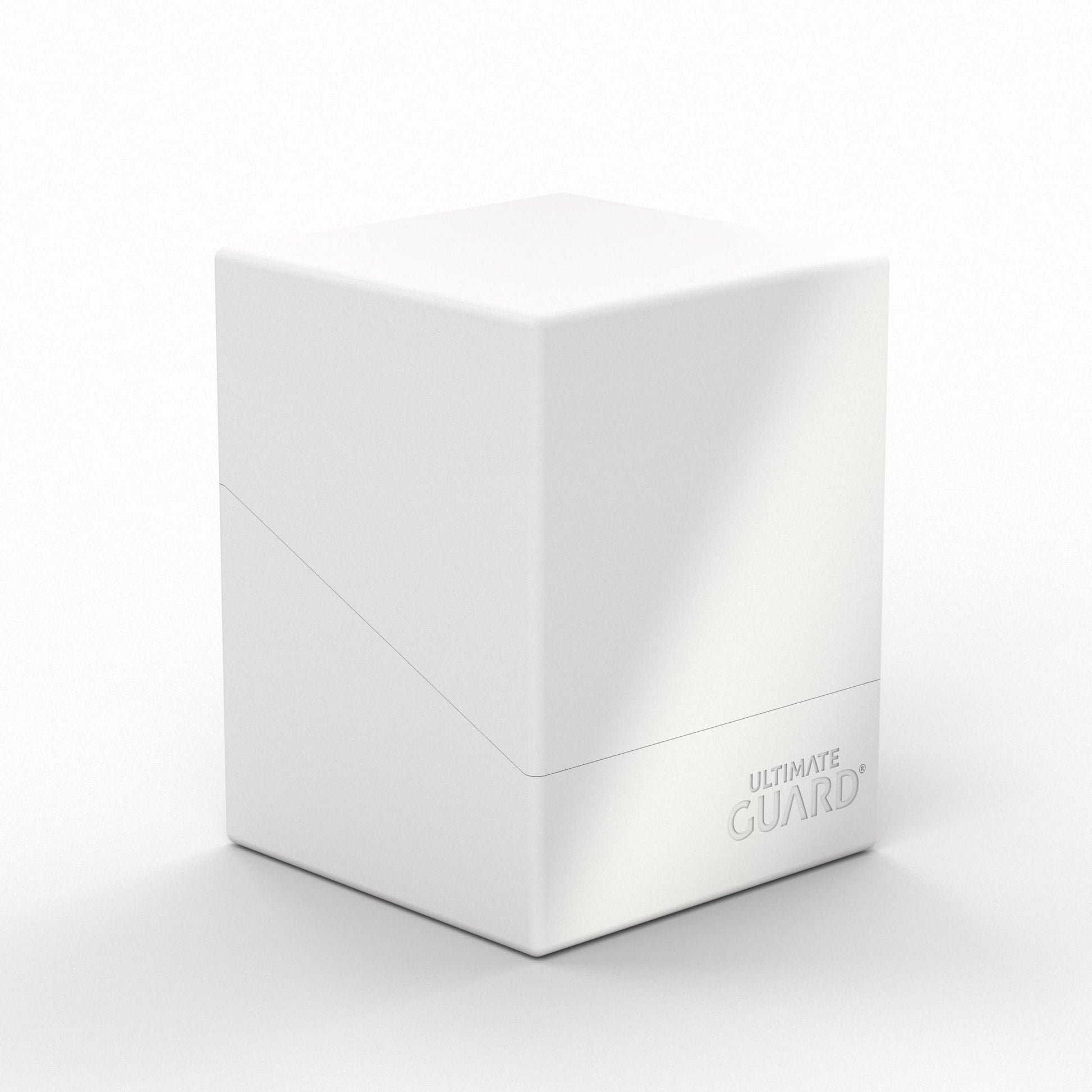 Ultimate Guard Boulder Solid 100+, Deck Case For 100 Double-Sleeved Tcg Cards, White, Secure & Durable Storage For Trading Card Games, No Transparency