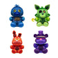 Funko Plush Set of 4 - FNAF High Score Chica, Radioactive Foxy, System Error Bonnie & VR Freddy - Multicolor, Model 59696-99