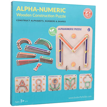OANGO Wooden Alphabets Numbers Construction Puzzle Toys for 3 4 5 Year Old Girls Boys | Learning & Educational Toy | Montessori 