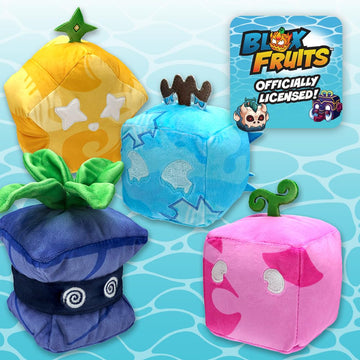 PhatMojo BLOX Fruits Plush Collectible 2-Pack (4" Tall, Series 1) - Includes DLC, Model CP3310-2PK