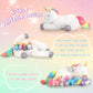 DOLDOA 22 Unicorn Stuffed Animal for Girls, Mommy Stuffed Unicorn with 4 Baby Unicorns, Cute Plush Unicorn Plush Toy for Kids