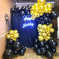 Black And Metallic Gold Balloons, 50Pcs Black Gold Balloons Party Decorations 12 Inch Black Gold Confetti Balloons Party Balloon