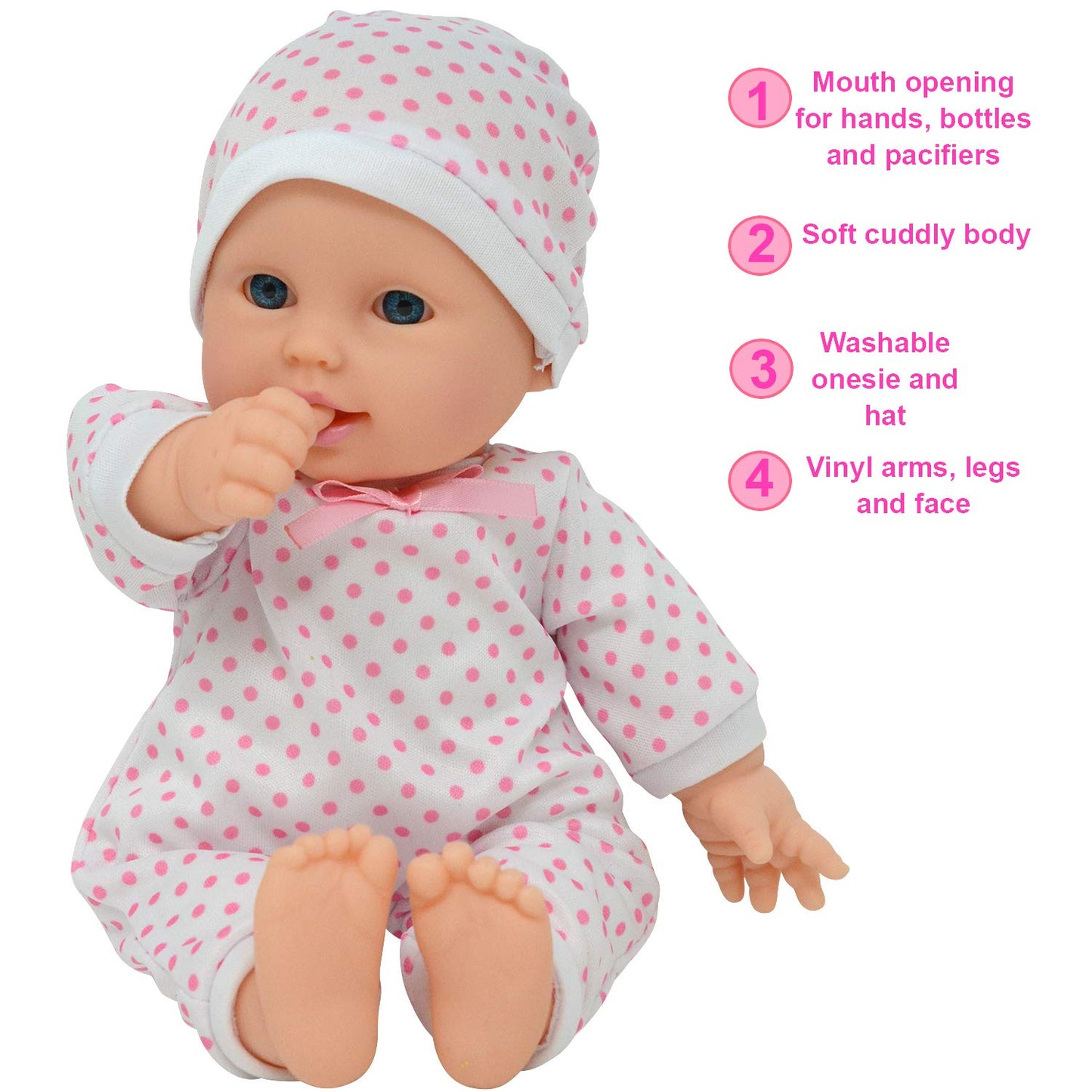 11 Inch Soft Body Doll In Gift Box - Award Winner & Toy 11'' Baby Doll (Caucasian)