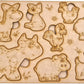 Dandur Wooden Animals Painting Puzzle Board Kit With Geometric Shape Blocks For Infants, Toddlers Or Preschool Children