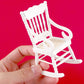 Jetec 3 Pcs Doll House Wooden Chairs 1:12 Dollhouse Rocking Chair Christmas Model Chairs Miniature Wooden Chair Mini Doll Chairs for Xmas Dollhouse Accessories Model Living Room Craft Decor