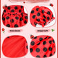 Ladybug Costume Lady Bug Costumes For Girls Halloween Costumes For Kids Toddler Costume Ladybug Dress Ladybird Dress Up For Birthday Christmas 5-6 Years
