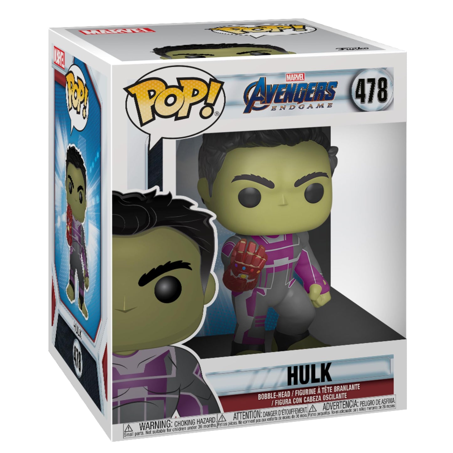 Funko Pop! Marvel: Avengers Endgame - 6' Hulk With Gauntlet, Multicolor, Standard