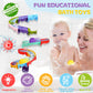 Fajiabao Toddler Bath Toys For Kids Ages 1-3 2-4 Bathtub Toys Diy Slippery Slide Track Fun Baby Shower Toys Birthday Gift For Boys Girls Bath Time 1 2 3 4 5 6