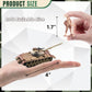 Maozyhomie 1:72 Ww2 Army Tank And Army Men Toys Playset, 2Pc Us Desert Tan Tank-2 Models With 10Pc Toy Soldiers, Rotating Turret