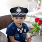 Timisea Police Accessories Kit - 6 Pcs Pretend Play Costume with Hat, Handcuffs, Sunglasses, Walkie Talkie, Badge, Whistle - Medium Size