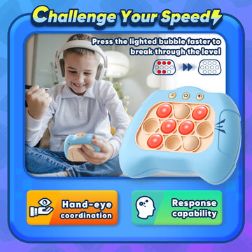 Byserten Handheld Game For Kids 6-12, Sensory Fidget Toys For Kids 8-12, Birthday Gifts For 6 7 8 9 Year Old Boys & Girls & Teens-Blue