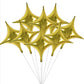 TONIFUL 20Pcs 26Inch Star Balloons Large Gold Four Pointed Star Shape Foil Balloons Big Gold Star Mylar Balloons for Birthday We