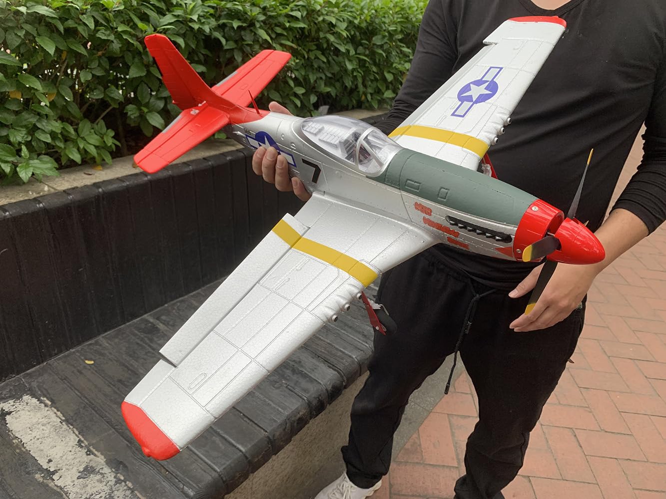 Ssccgym Extra Large 29.5'' 750Mm P51 P51D Mustang Remote Control Combat Aircraft 4Ch Double Battery Aerobatic Brushless Rc Aircr