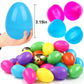 Gaboss Jumbo Bright Plastic Easter Eggs - 3.15'' Include 6 Golden Eggs,For Easter Basket Stuffers Fillers,Theme Party Favor,Clas