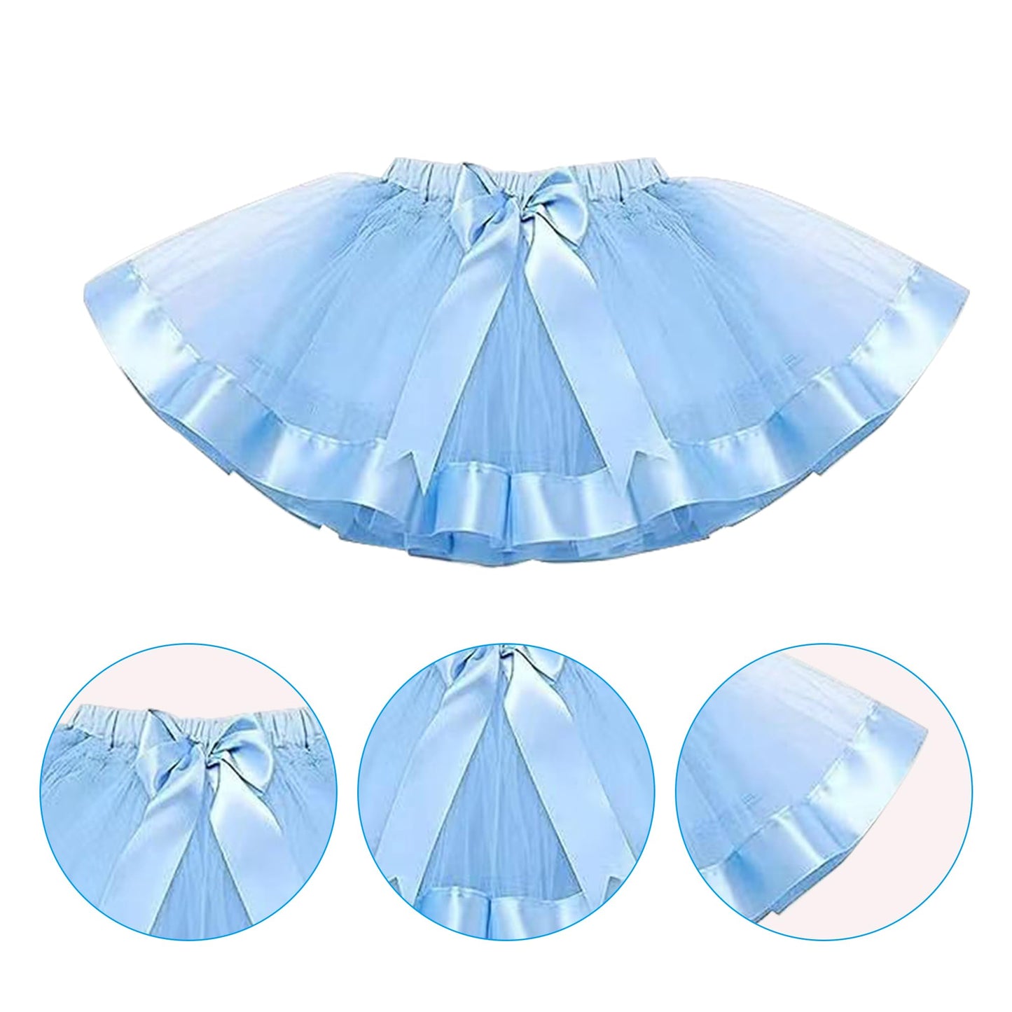 Shelovesit Girls Birthday Costume - T-Shirt And Tutu Dress, Blue Headband And Satin Sash For Girls Birthday Party - 110Cm/4T-5T