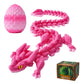 FYEFKJSA 3D Printed Dragon Eggs with Dragon Inside - 12Inch  Articulated Fidget 3D Printed Animals  Interesting Decorative Gift  Easter Basket Essentials Stuffers (Cherry Blossom)
