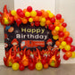 Jobkoo Balloon Garland Arch Kit Red Yellow Orange White Latex Balloons Orange Red Party Balloons For Boys Firemen Firefighter Pi