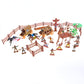 PowerTRC 58 Pcs Wild West Cowboys and Indians Plastic Figures Toys Play Set, Toy Figure Action Soldiers and Native American Acce