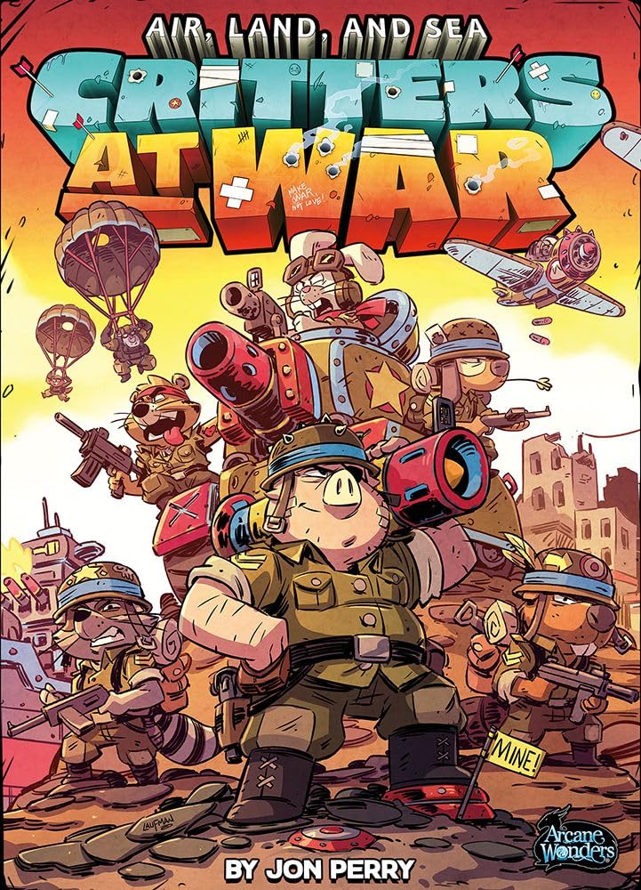 Arcane Wonders Air, Land & Sea: Critters at War Board Game, Orange, Model AW11CWAWG, Cardboard Material