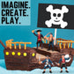 8 Piece Pirate Action Figures Playset in Assorted Poses and   Fun Pirate Men Party Favor for Kids (3.5 inch)