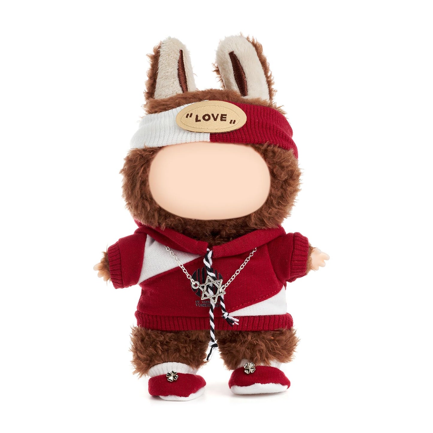 QIUTIMIY Clothes for Doll 17cm Doll Clothes 4-Piece-Set Doll Clothes enhanced Doll Outfit with Accessories-Hat+Top+Shoes+Necklace(NO Doll Included)