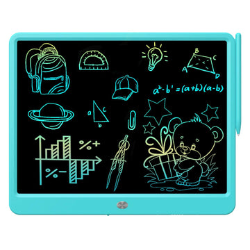 Flueston Lcd Writing Tablet 15 Inches Colorful Screen Drawing Pad, Doodle And Scribbler Boards For Kids, Electronic Educational