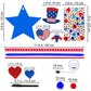 Winlyn 18 Sets 4th of July Craft Kits Patriotic Kids Crafts DIY Patriotic Star Ornaments Decorations Art Sets Red White Blue Sta