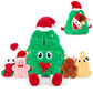 5-In-1 Christmas Tree Stuffed Animal With Babies Inside, 5Pc Set Christmas Pillows Plush With Mommy & 4 Babies, Christmas Stuffe
