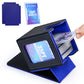 Uaono Card Deck Box With Mtg Commander Display, Deck Case Holds 100+ Double-Sleeved Cards, Trading Card Storage Box Fits Tcg/Ptcg/Sports Card With 2 Dividers, 1 Toploader (Black, Blue)