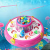 GoyalS Fish-Catching Board Game With 26 Pieces Fishes, 2 Rotary Ponds And 4 Pods With Music & Light Function (Pink)