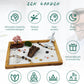 Melonva Japanese Zen Garden For Desk - Life Flows 12'' X 8'' Desktop Mini Zen Garden With White Sand Artificial Tree Rocks Rakes
