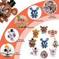 Lasama Action Figures, 8Pcs Game Figurines Toys With 50Pcs Sticker For Video Games Fans, 2.6 Inch Collectible Playset For Boys And Girls For Cake Toppers Decorations