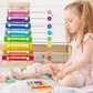 Wooden Xylophone For Kids,Toddler Xylophone Toy With 2 Child Safe Mallets,8 Diatonic Keys Musical Instruments For Preschoolers E