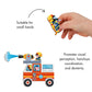 Janod - Magn  ti'Book Firefighters - Magnetic Educational Game 60 Magnets + 18 Models - Children's Toy Made of Cardboard - Devel