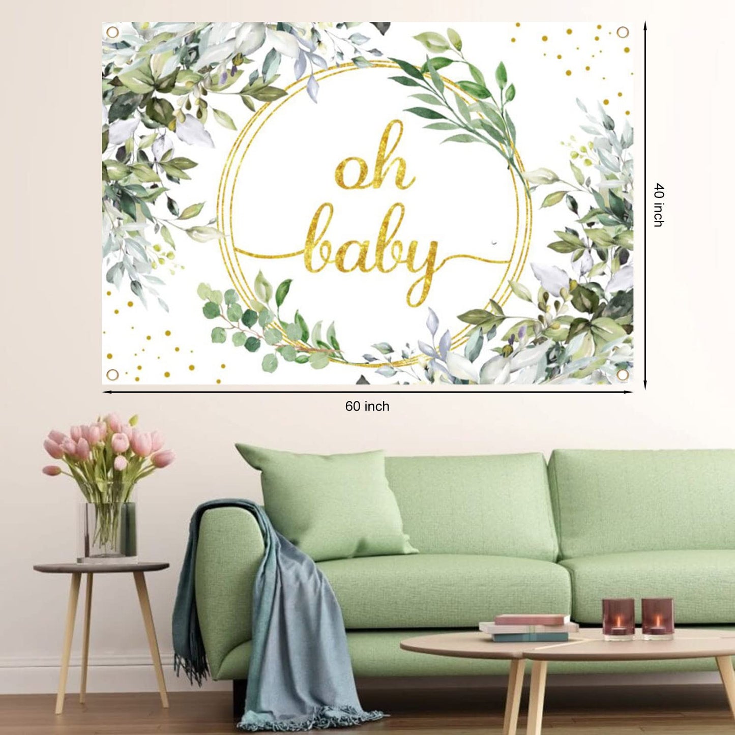 Sage Green Baby Shower Decorations Greenery Baby Shower Decorations With Sage Green Balloons Garland Arch Greenery Oh Baby Backdrop Eucalyptus Leaf Tablecloth For Boho Jungle Safari Woodland Party