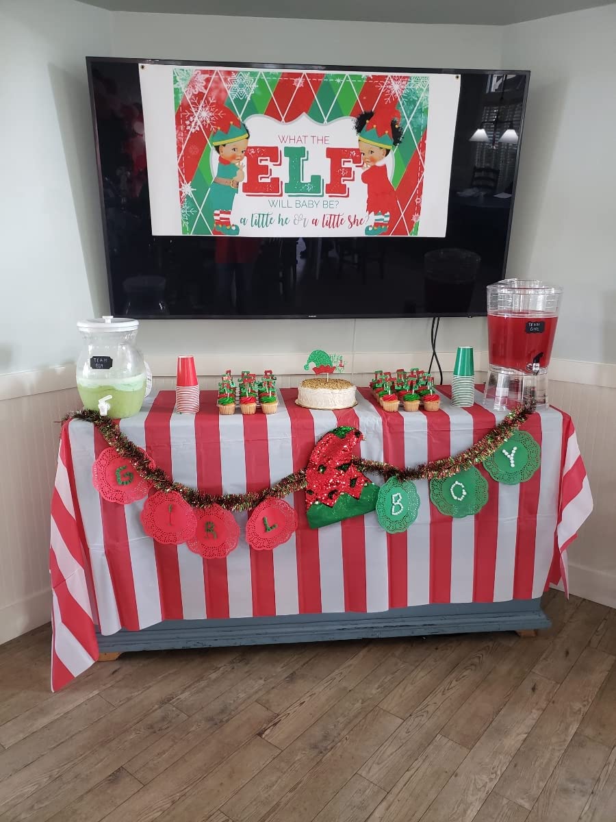 Oojami Red & White Stripes Carnival Theme Party Tablecover Pack of 6