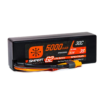 Spektrum 11.1V 5000mAh 3S 30C Smart LiPo G2 Hard Case: IC3, SPMX53S30H3