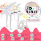 HONEY JOY Classical Kids Piano, 37-Key Toy Mini Grand Piano with Music Stand & Stool, Portable Electronic Educational Musical In