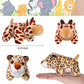 Sumind 12 Pieces Mini Stuffed Forest Animals Jungle Animal Plush Toys 4.8 Inch Cute Elephant Lion Giraffe Tiger Plush for Animal