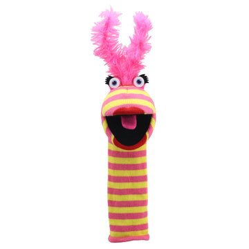 The Puppet Company Knitted Puppet - Lipstick, 15 inches - Soft, Colorful Toy for Kids and Toddlers