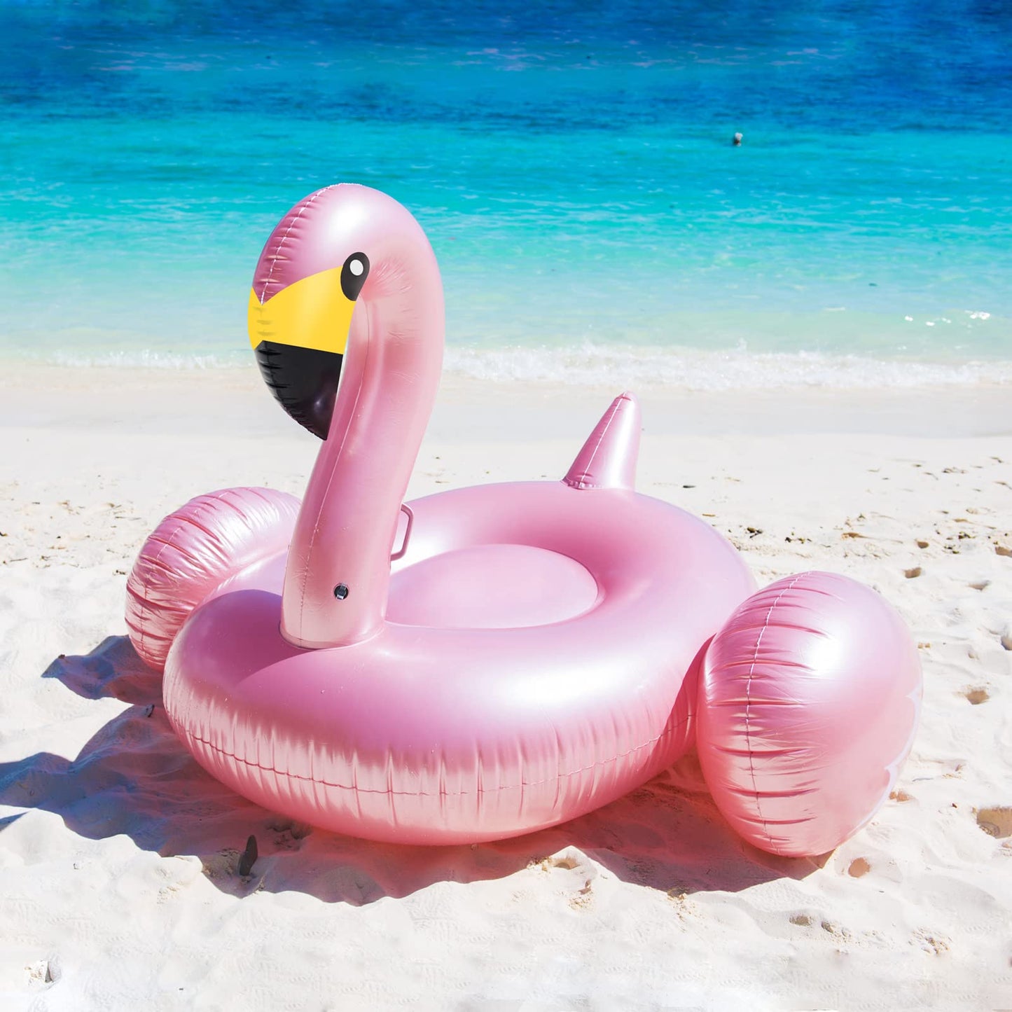 Jasonwell Giant Inflatable Flamingo Pool Float with Fast Valves Summer Beach Swimming Pool Floatie Lounge Floating Raft Outdoor Party Decorations Toys for mature-themeds (XL)