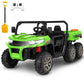 Hikole 24V Kids Electric Dump Truck Car, 2 Seater Ride On Car For Kids W/Remote, Battery Powered Electric Car W/Motorized Dump B