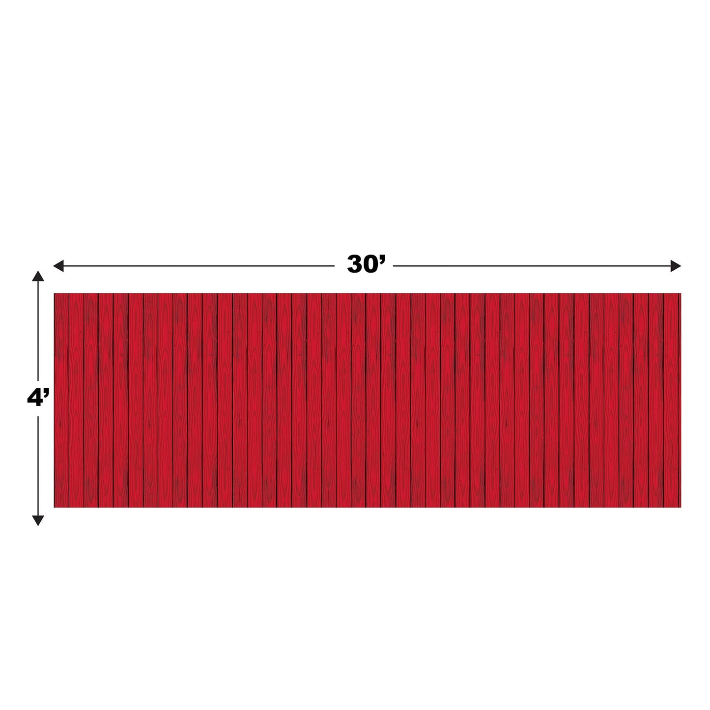 Beistle Red Barn Siding Backdrop - 2 Piece Plastic Party Accessory, Multicolor, Model S52057AZ2