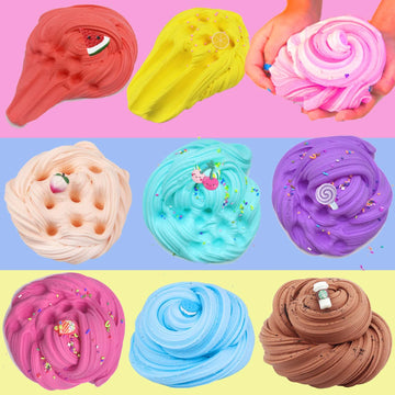 Hfchupin Butter Slime Kit For Girls And Boys 11Pack With Scent,Stretchy And Non-Sticky,Stress Relief Fidget Toy,Birthday Gift An