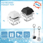 Keyboard Fidget Toys  Keyboard Fidget Keychain Keyboard Decompression Toys Keyboard Fidget Toy Button Stress Relief Gifts for mature-themed and Kids Finger Clicker Toys ADHD Toy Cool Fidgets(White and Black)