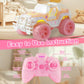 Pink RC Cars for Girls, 1:16 Scale Cute Remote Control Car with 9 LED Colorful Light & Multiple Music Mode, 80 Mins Play 2.4GHz